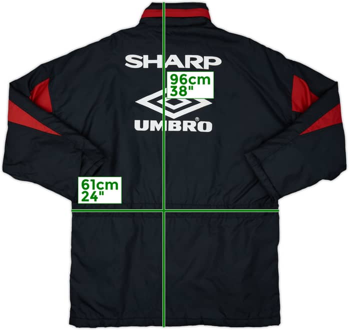 1992-93 Manchester United Umbro Padded Bench Coat - 8/10 - (XL)