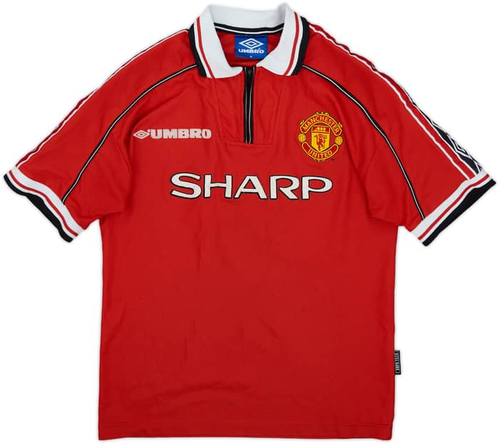 1998-00 Manchester United Home Shirt Cole #9 - 5/10 - (M)