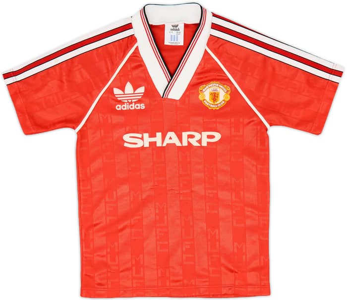 1988-90 Manchester United Home Shirt - 8/10 - (7-8 Years)