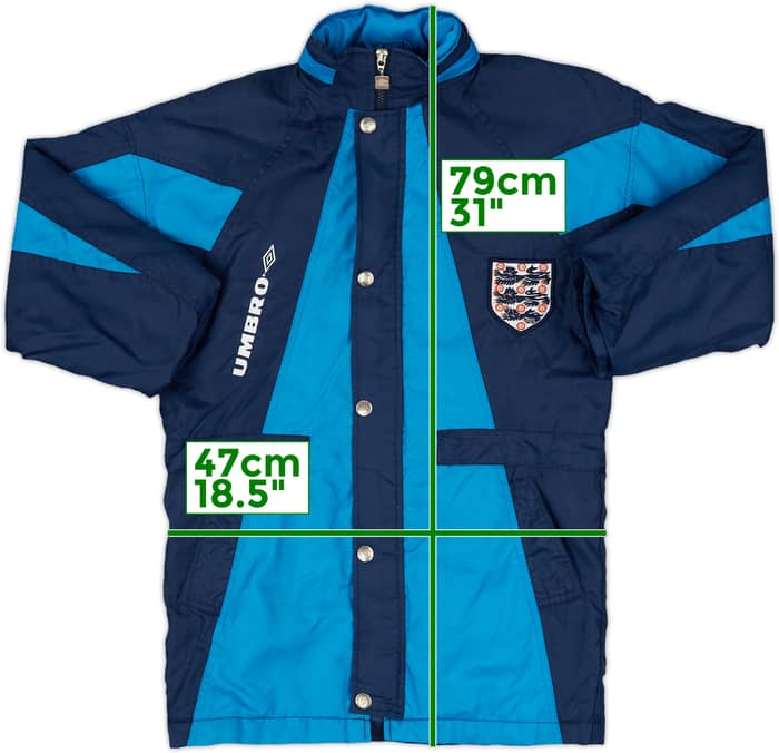 1995-97 England Umbro Bench Coat - 8/10 - (L.Boys)