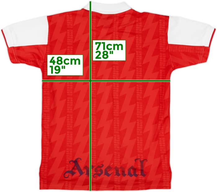 1994-96 Arsenal Home Shirt - 6/10 - (XL.Boys)