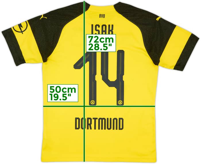 2018-19 Borussia Dortmund Home Shirt Isak #14 - 7/10 - (L)