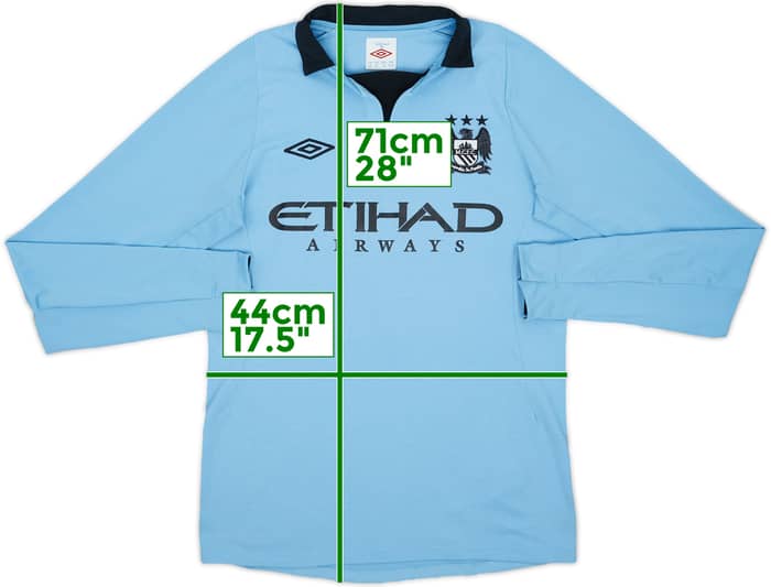 2012-13 Manchester City Home L/S Shirt Tevez #32 - 7/10 - (S)
