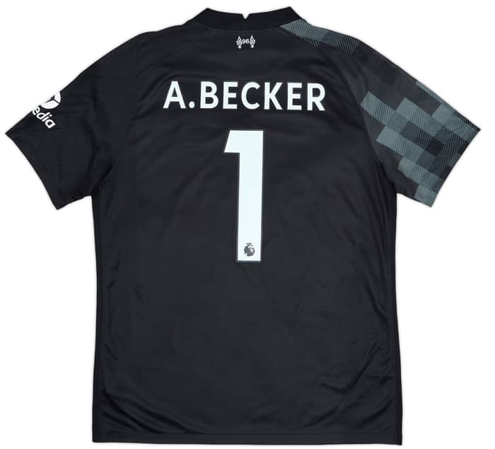 2021-22 Liverpool GK Shirt A.Becker #1 - 8/10 - (L)