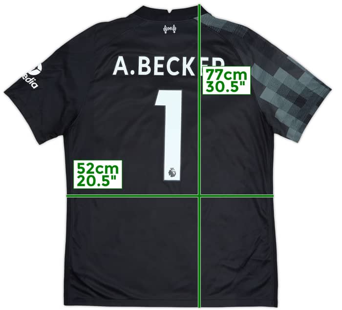 2021-22 Liverpool GK Shirt A.Becker #1 - 8/10 - (L)
