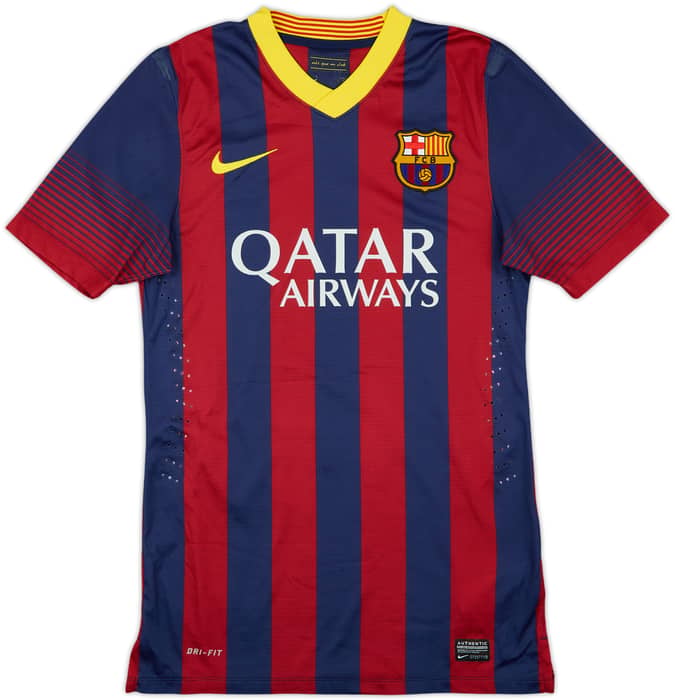 2013-14 Barcelona Authentic Home Shirt Messi #10 - 5/10 - (S)