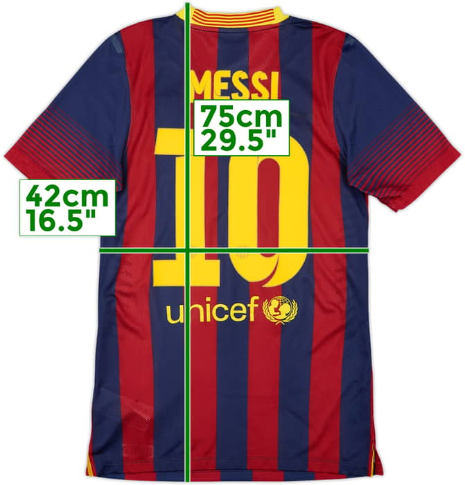 2013-14 Barcelona Authentic Home Shirt Messi #10 - 5/10 - (S)