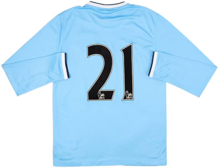 2013-14 Manchester City Home L/S Shirt #21 - 6/10 - (M)