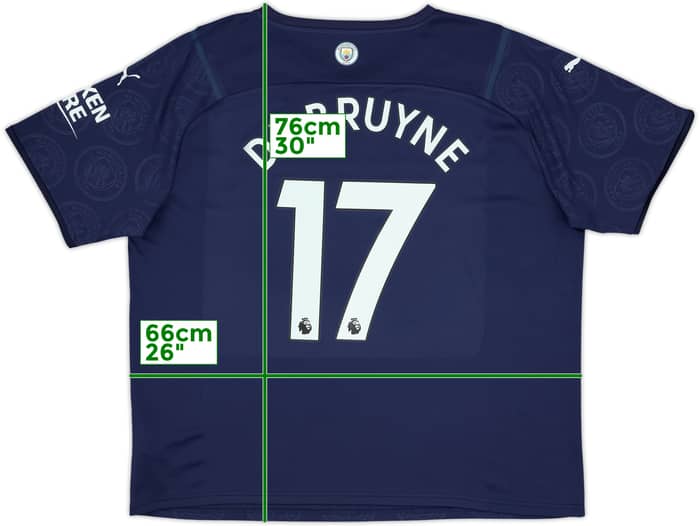 2021-22 Manchester City Third Shirt De Bruyne #17 - 8/10 - (XXL)