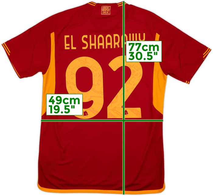 2023-24 Roma Home Shirt El Shaarawy #92 - 8/10 - (M)