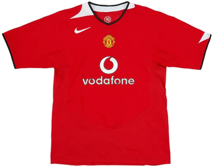 2004-06 Manchester United Home Shirt Smith #14 - 6/10 - (14-15 Years)