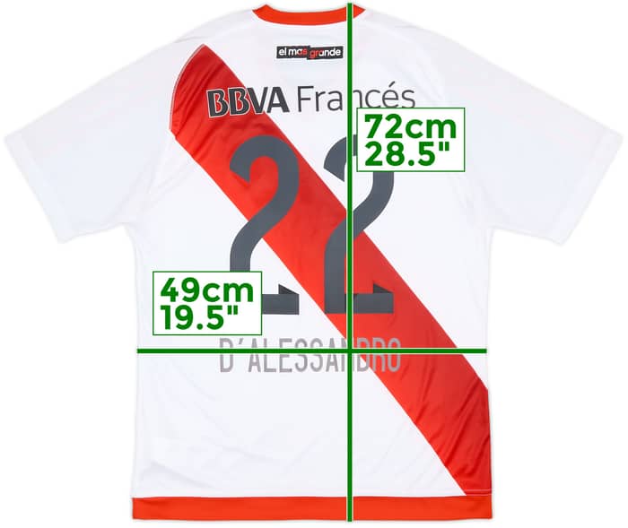 2016-17 River Plate Home Shirt D'Alessandro #22 - 6/10 - (M)