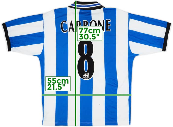 1997-99 Sheffield Wednesday Home Shirt Carbone #8 - 7/10 - (M)