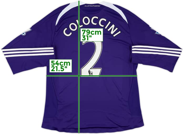 2008-09 Newcastle Player Issue Away L/S Shirt Coloccini #2 - 8/10 - (XL)