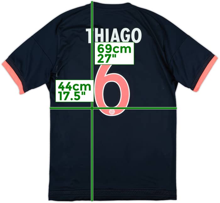 2015-16 Bayern Munich Third Shirt Thiago #6 - 6/10 - (S)