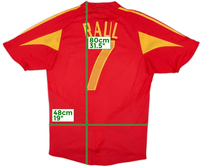 2004-06 Spain Home Shirt Raul #7 - 8/10 - (M)
