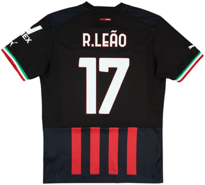 2022-23 AC Milan Home Shirt R.Leao #17 - 7/10 - (M)
