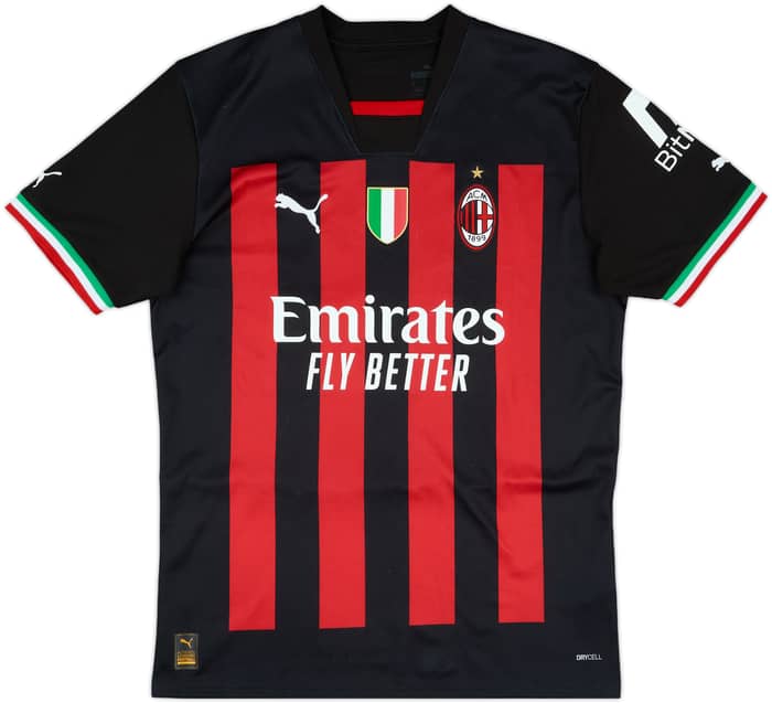 2022-23 AC Milan Home Shirt R.Leao #17 - 7/10 - (M)