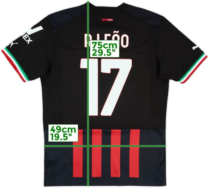 2022-23 AC Milan Home Shirt R.Leao #17 - 7/10 - (M)