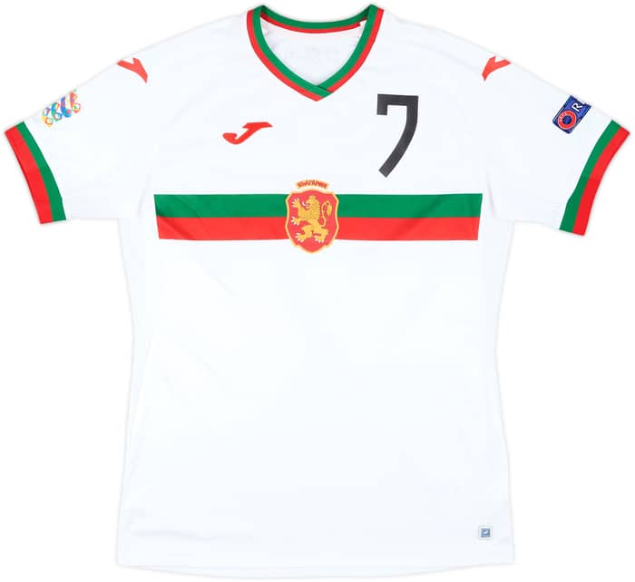 2020 Bulgaria Match Worn Nations League Home Shirt Kostadinov #7
