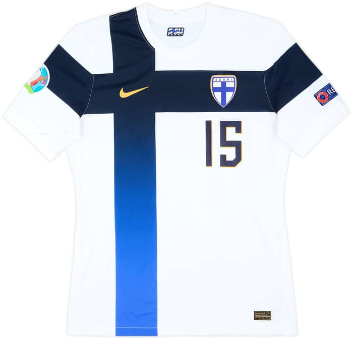 2020-22 Finland Match Issue Home Shirt S.Vaisanen #15
