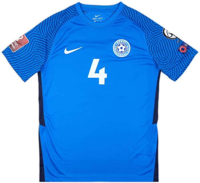 2021 Estonia Match Issue Home Shirt Kait #4