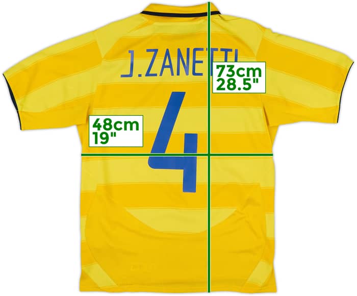2003-04 Inter Milan Away Shirt J.Zanetti #4 - 7/10 - (S)