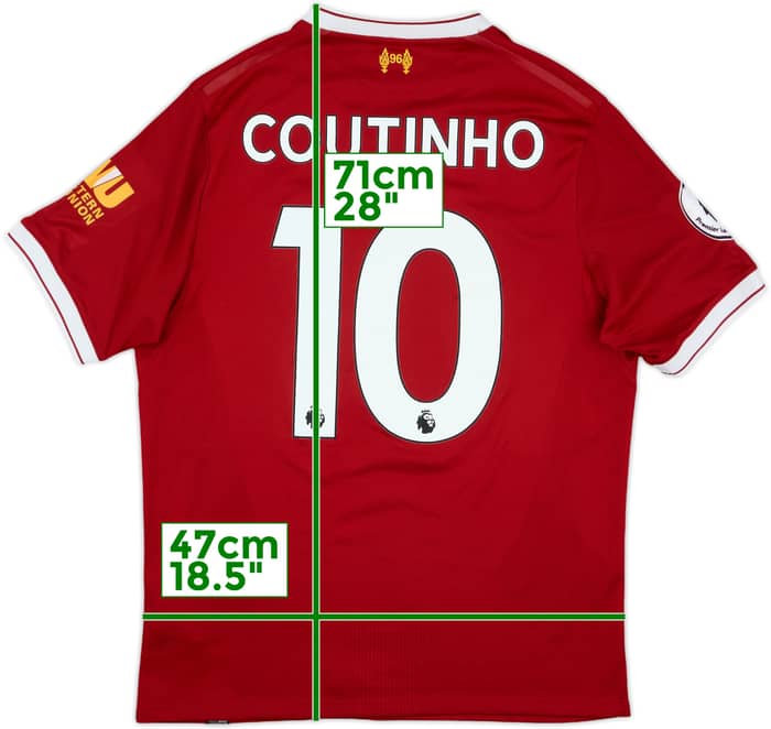2017-18 Liverpool 125 Years Home Shirt Coutinho #10 - 6/10 - (S)