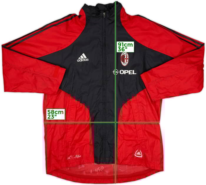 2004-05 AC Milan adidas Hooded Rain Jacket - 6/10 - (M)