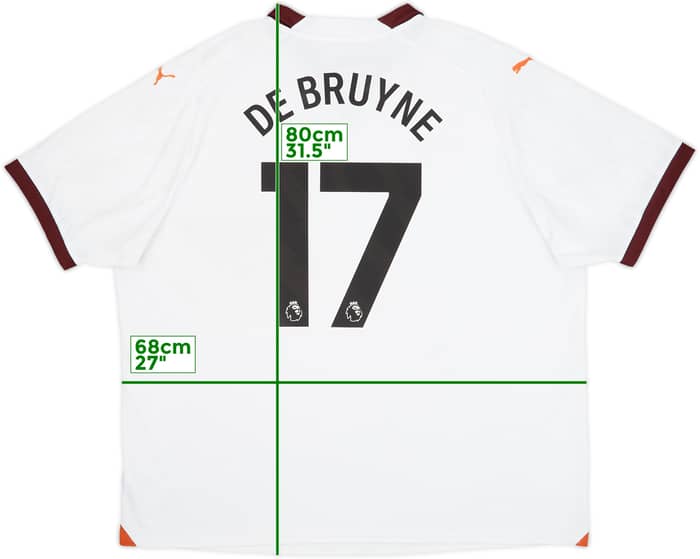 2023-24 Manchester City Away Shirt De Bruyne #17 - 8/10 - (3XL)
