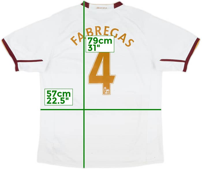2007-08 Arsenal Away Shirt Fabregas #4 - 6/10 - (L)