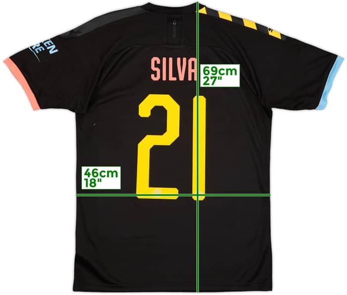 2019-20 Manchester City Away Shirt Silva #21 - 9/10 - (M)