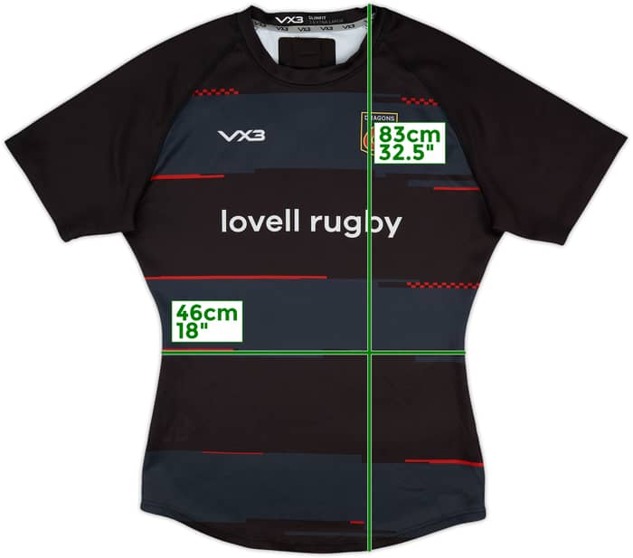 2010s Dragons RFC Rugby Player Issue Home Shirt - 9/10 - (3XL)