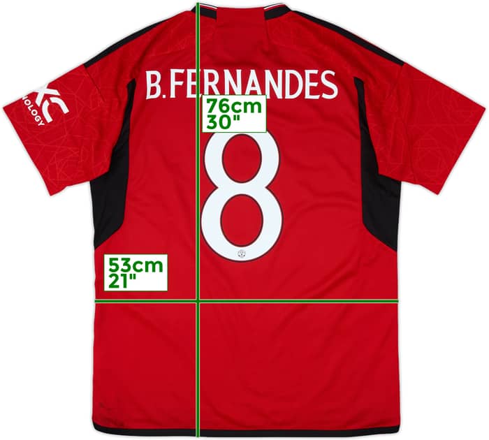 2023-24 Manchester United Home Shirt B.Fernandes #8 - 8/10 - (L)