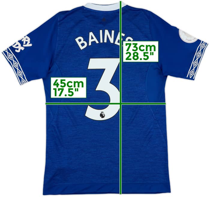 2018-19 Everton Home Shirt Baines #3 - 6/10 - (S)