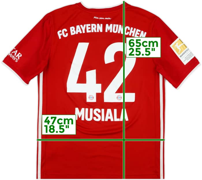 2020-21 Bayern Munich Home Shirt Musiala #42 - 6/10 - (XL.Boys)