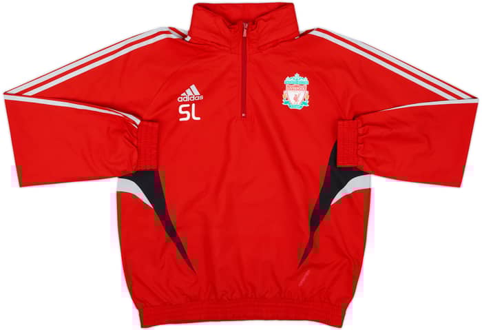 2008-09 Liverpool adidas Staff Issue Hooded 1/4 Zip Drill Top SL - 10/10 - (XL)