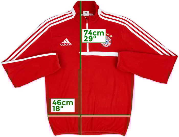 2013-14 Bayern Munich adidas 1/4 Zip Fleece Top - 9/10 - (S)