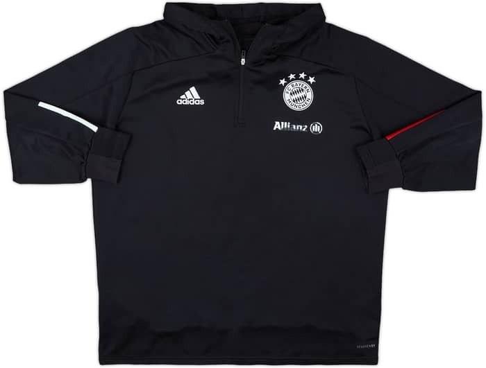 2020-21 Bayern Munich adidas 1/4 Zip Hooded Sweat Top - 6/10 - (L)