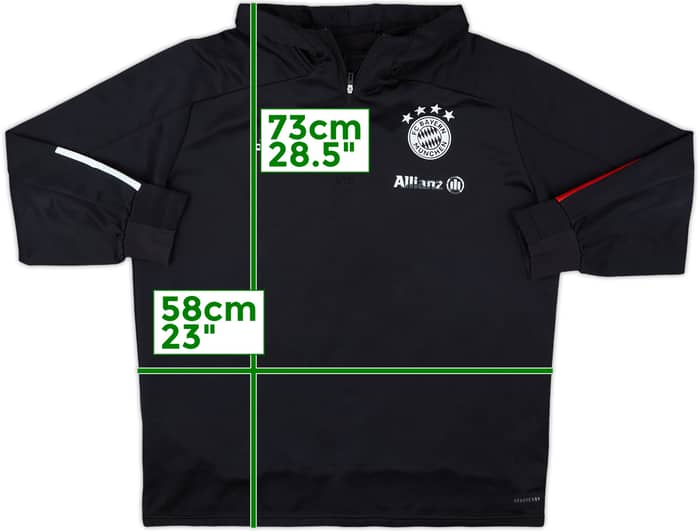2020-21 Bayern Munich adidas 1/4 Zip Hooded Sweat Top - 6/10 - (L)