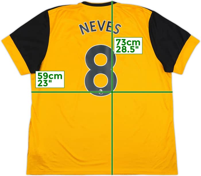 2020-21 Wolves Home Shirt Neves #8 - 5/10 - (XXL)