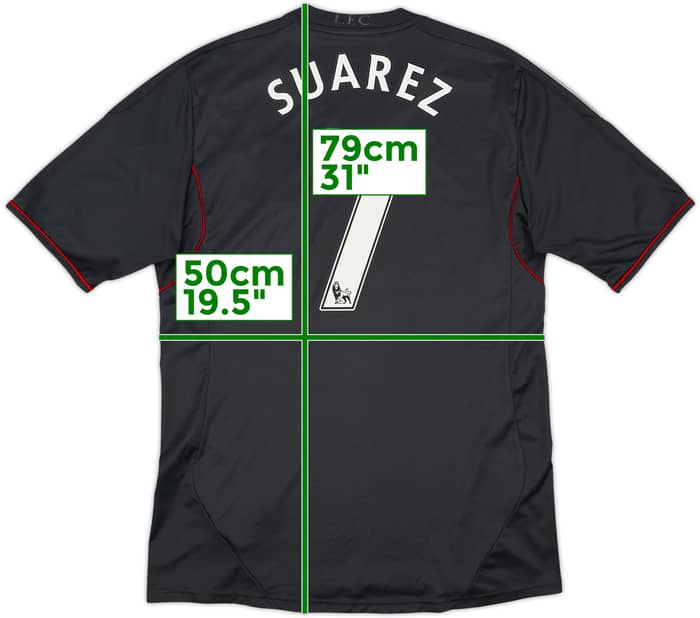 2011-12 Liverpool Away Shirt Suarez #7 - 6/10 - (M)