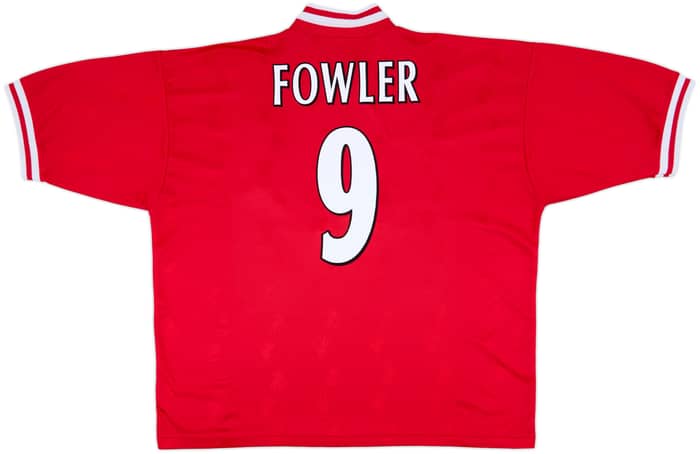 1996-98 Liverpool Home Shirt Fowler #9 - 9/10 - (XXL)