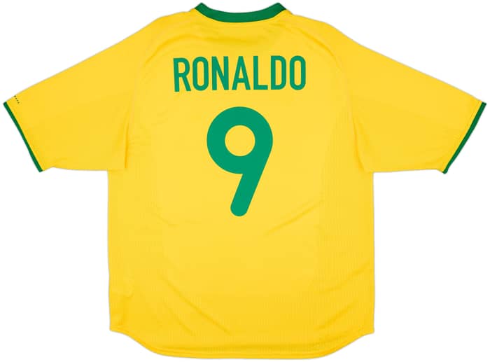 Camiseta de local de Brazil 2000-02 Ronaldo #9 - 6/10 - (L)
