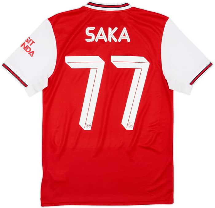 2019-20 Arsenal Home Shirt Saka #77 - 10/10 - (S)