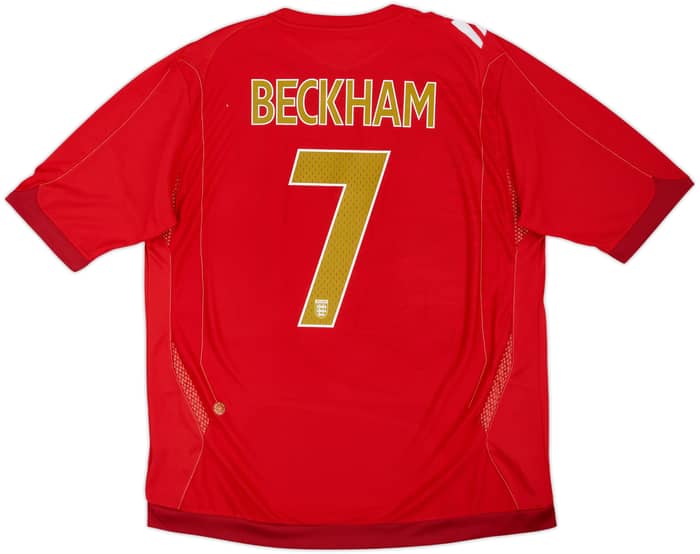 2006-08 England Away Shirt Beckham #7 - 5/10 - (XL)