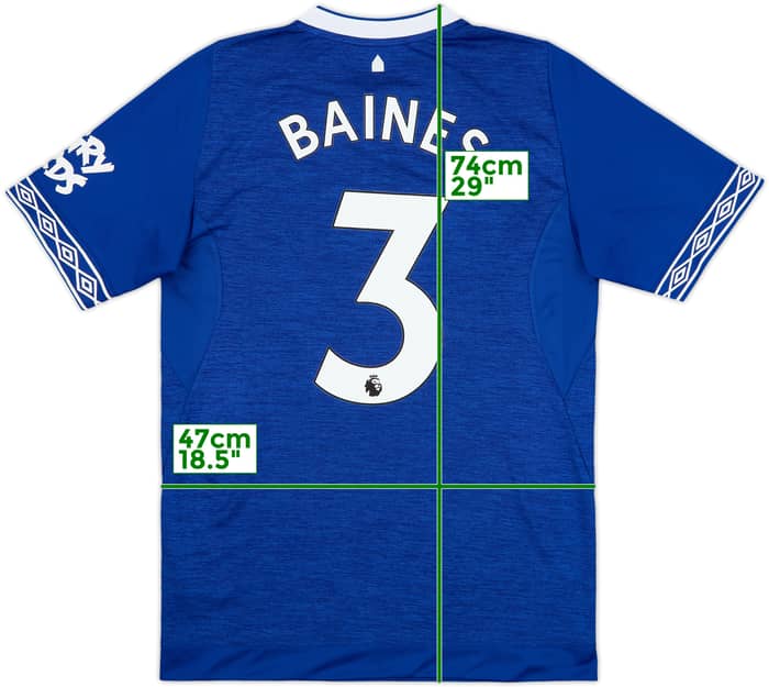2018-19 Everton Home Shirt Baines #3 - 8/10 - (M)