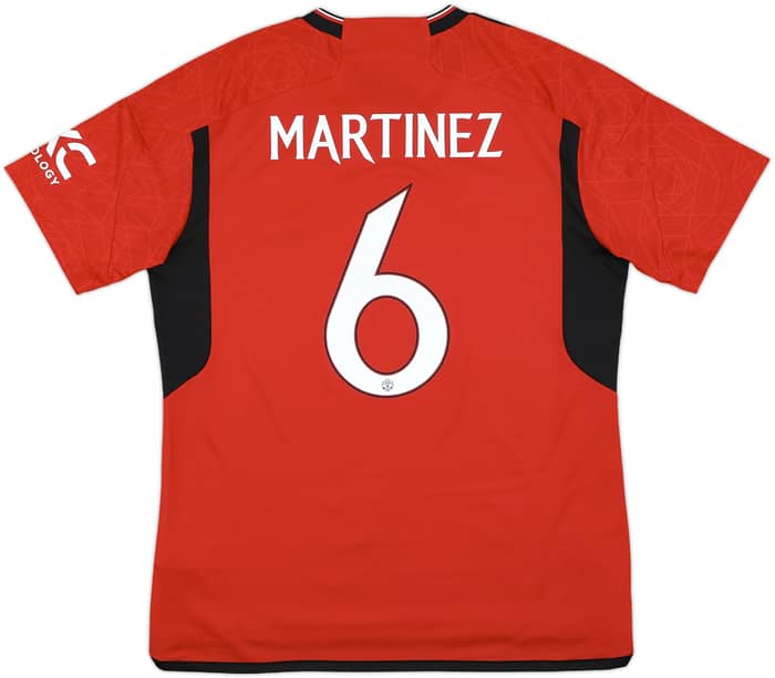 2023-24 Manchester United Home Shirt Martinez #6 - 9/10 - (L)