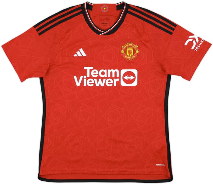 2023-24 Manchester United Home Shirt Martinez #6 - 9/10 - (L)