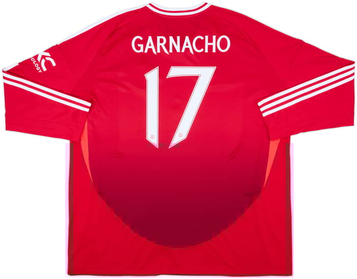 2024-25 Manchester United Home L/S Shirt Garnacho #17 - 10/10 - (3XL)